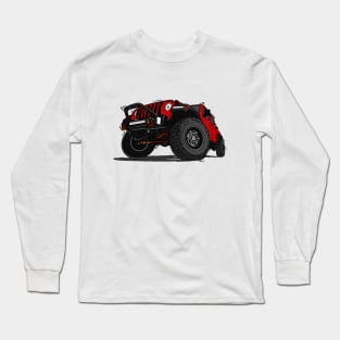 Red Jeep Illustration Long Sleeve T-Shirt